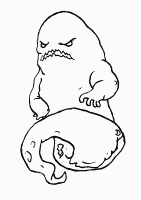 A coloring page of monster